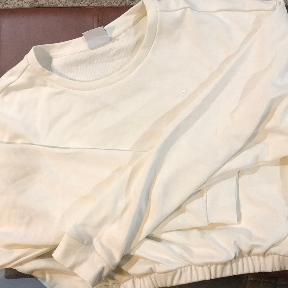 NEVER WORN! Gymshark x Whitney Simmons cropped crew neck in cream
